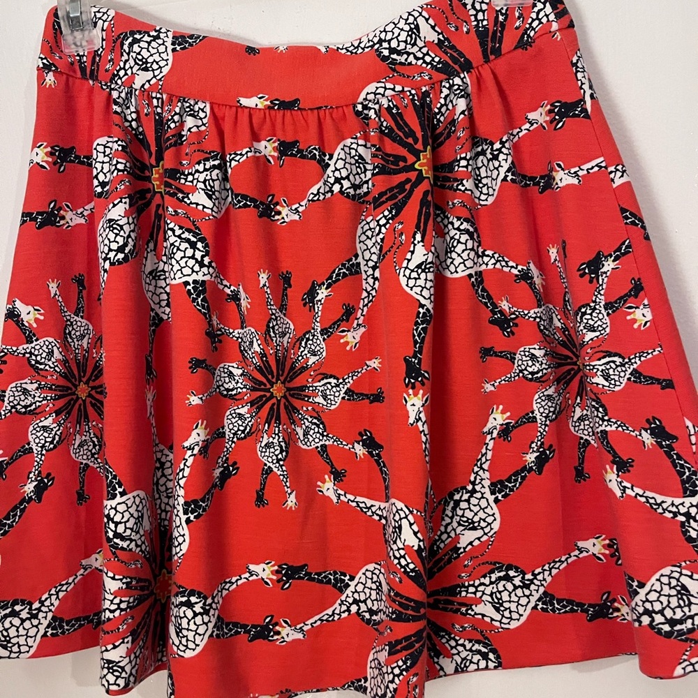 Crown & Ivy Red Skater Mini Skirt with Pleats